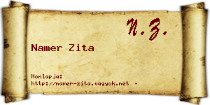 Namer Zita névjegykártya